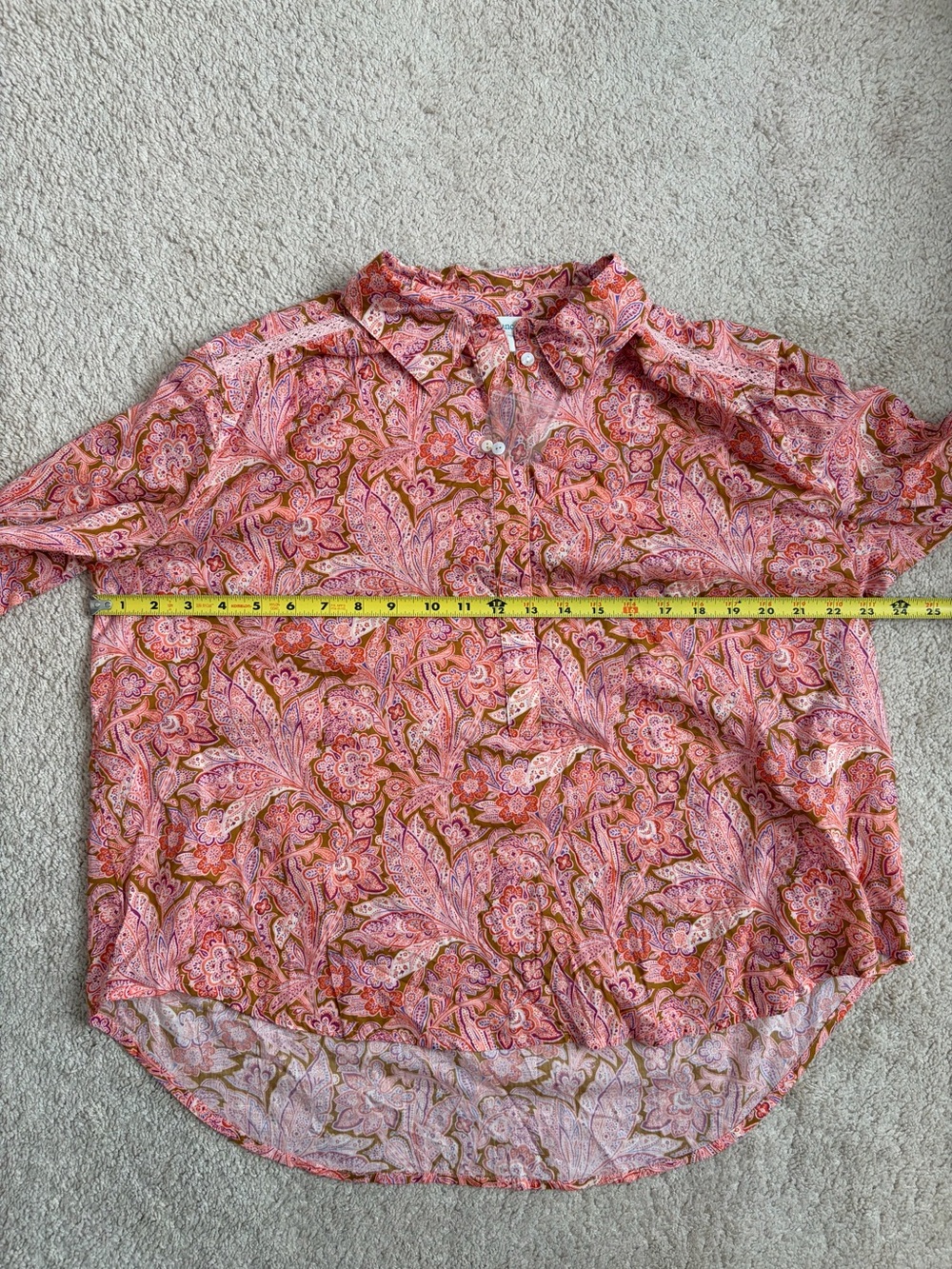 Sundance NWOT Poppy Bloom Paisley Women's Pullover Shirt Blouse Size Petite Med - Picture 9 of 9